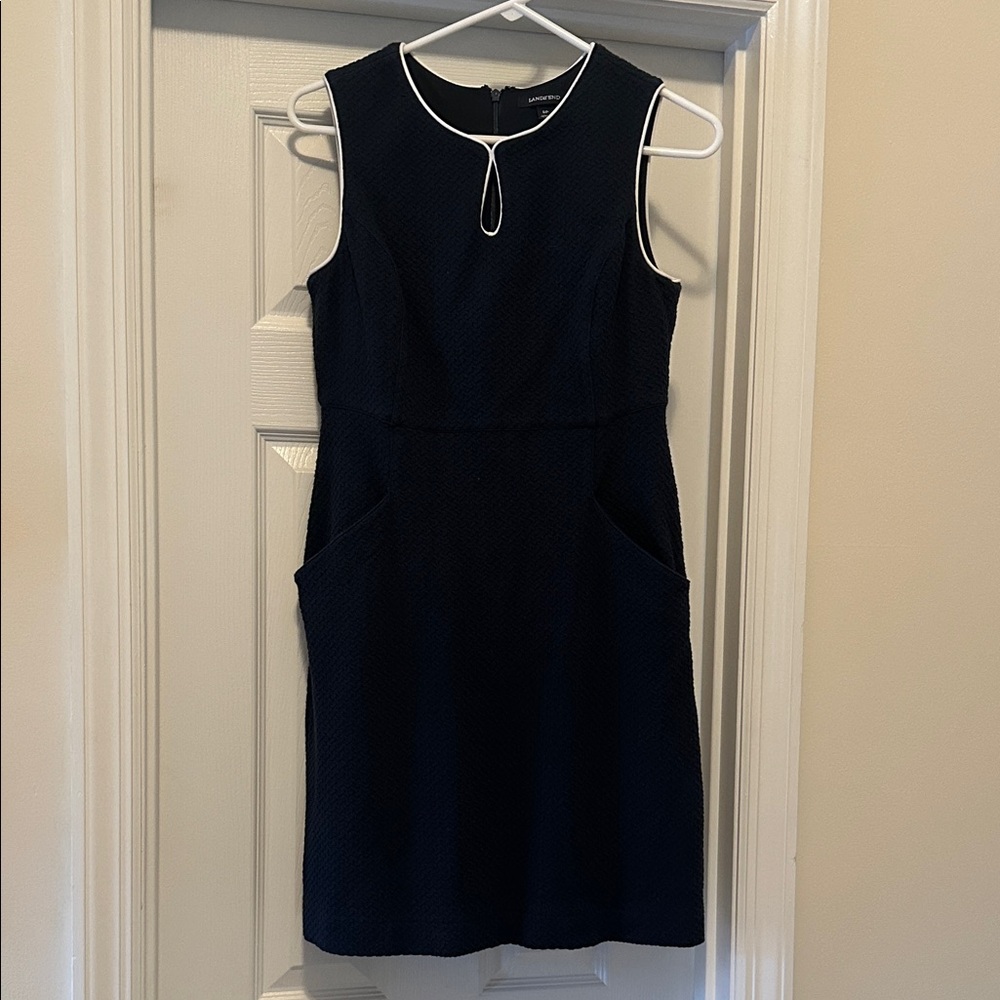 Lands End sleeveless chemise 6P navy
